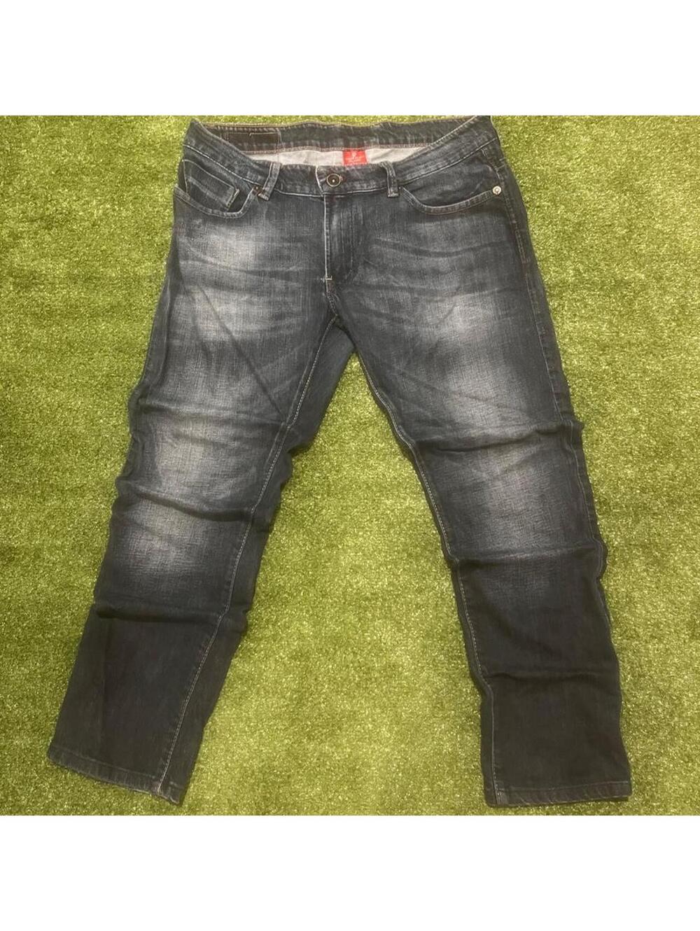 Y2K Silver Plate Dark Blue Denim Jeans Size W32 L29